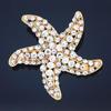 Luxurious Rhinestone Starfish Brooch - Elegant Lapel Pin and Fashion Accessory