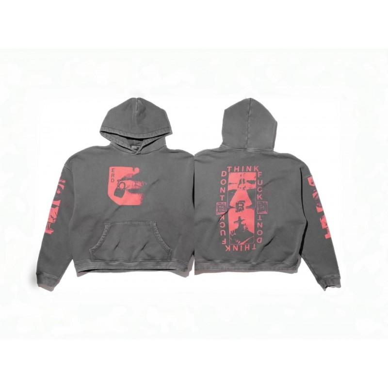 Mens Oversized Hooded Sweatshirt With Graphic Print Winter Streetwear Cotton Blend Pullover