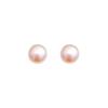 Silver Needle Cherry Blossom Pink Tiannu Flat Round Steamed Bread Pearl Stud Earrings Women'S Light Luxury High-End Temperament Atmospheric Earrings