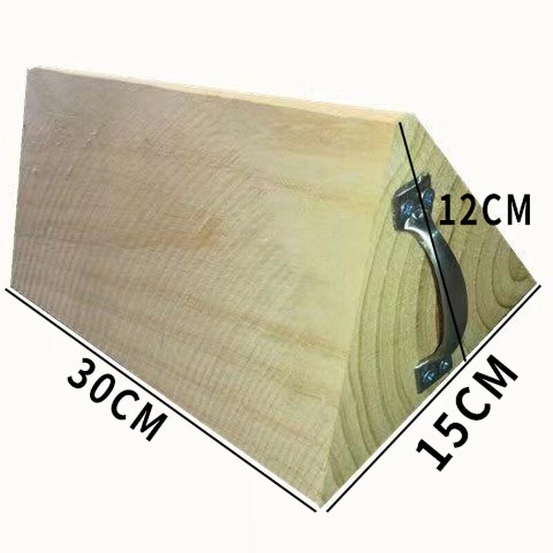 Портативный треугольный деревянный упор для колес