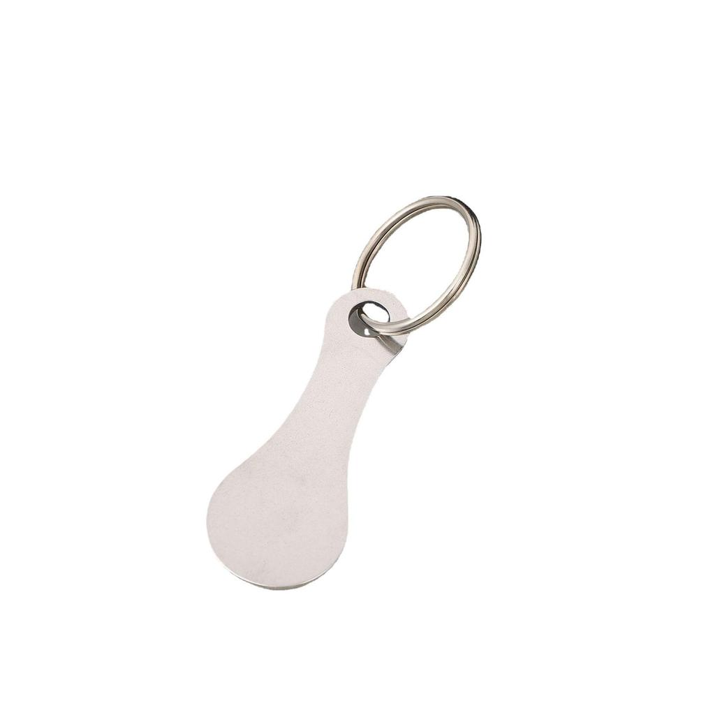 Stainless Steel Shopping Cart Keychain with Laser Logo