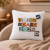 2026 Happy New Years Cushion Cover Anti-dustmite Pillowcase Invisible Zipper Silky Short Plush Sofa Cushion Cover