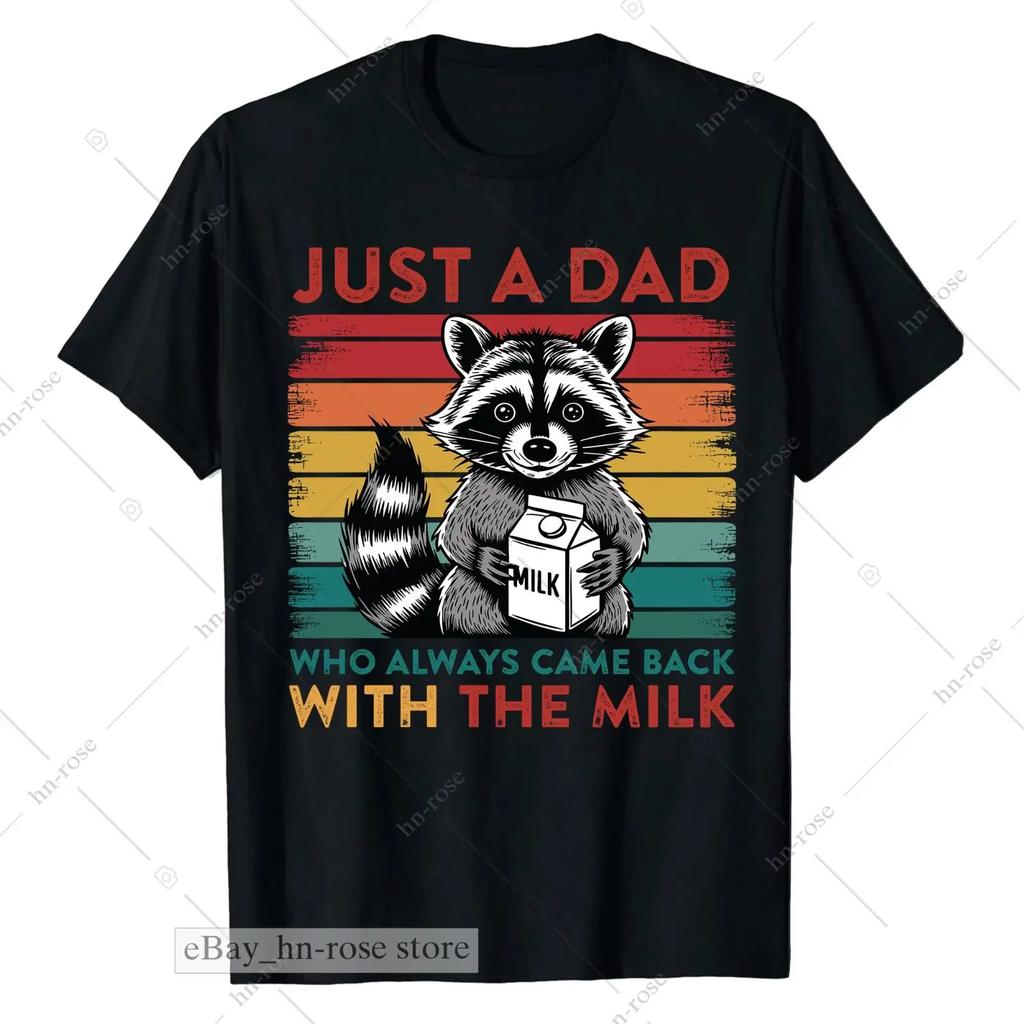 Funny Dad T Shirt Raccoon Vintage Humor For Unisex Cute Fathers Day 2025 Vintage Graphic Soft Casual Unisex