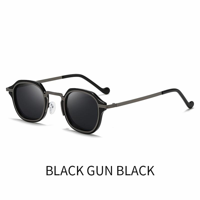 2025 Retro Steampunk Sunglass New Small Square Polarized Sun Glasses For Man Woman Metal Frame Eyewear Oculos De Sol UV400