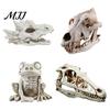Harz Frosch Skelett Dekorationsornament, Outdoor Terrassen Schreibtisch Dekor, Realistische Knochentextur geschnitzt Halloween Figur Gothic