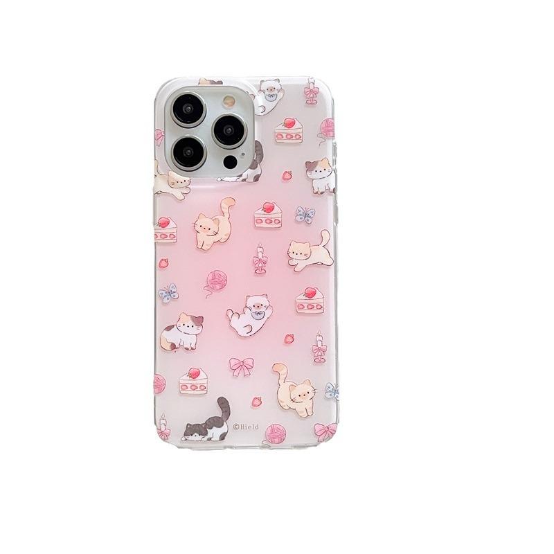 Smudge dessert cat and dog 15 for iPhone14promax Apple 13 matte double-sided mobile phone case 12 cute female