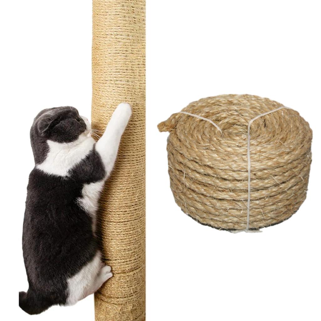 DIY Cat Scratching Sisal Rope Tree Cat Climbing Frame Replacement Rope Furniture Protector Scratcher Post Cat Accessories