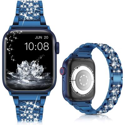 Glamour Diamond Apple Watch Band: Universal Fit for Women - Luxurious Metal Bracelet Replacement