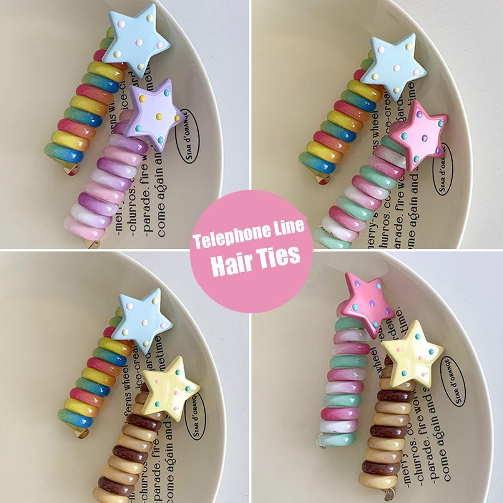 Rubber Spiral Hair Rope Hair Accessories Ponytail Head Rope Fashion Head Rope