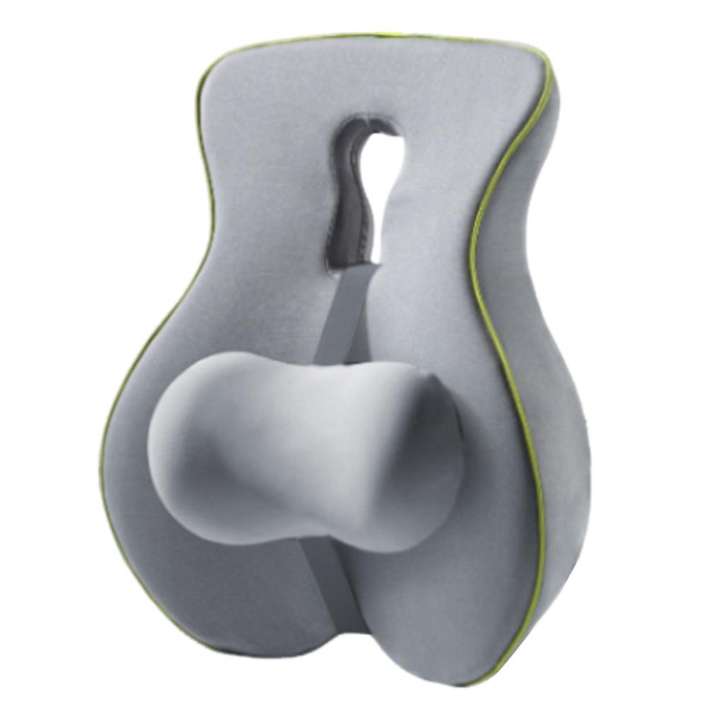 Back Support Cushion Memory Foam Lumbar Support Cushion Adjustable Slider for Office Chair Computer Desk Chair
