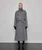 Aniv High Neck Belted Coat Gray