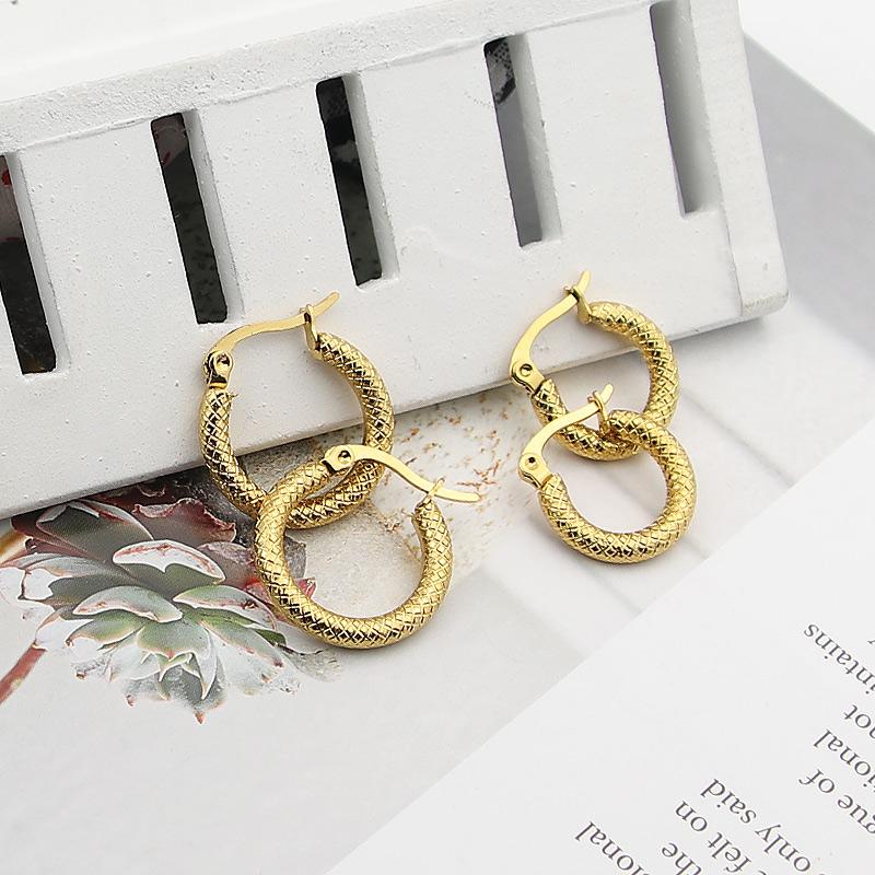 Small Grain Gold Hoop Earrings For Women Bijoux Summer Round Lady's Earrings Female Trendy Jewelry For Women High Quality Practical Daily Use
