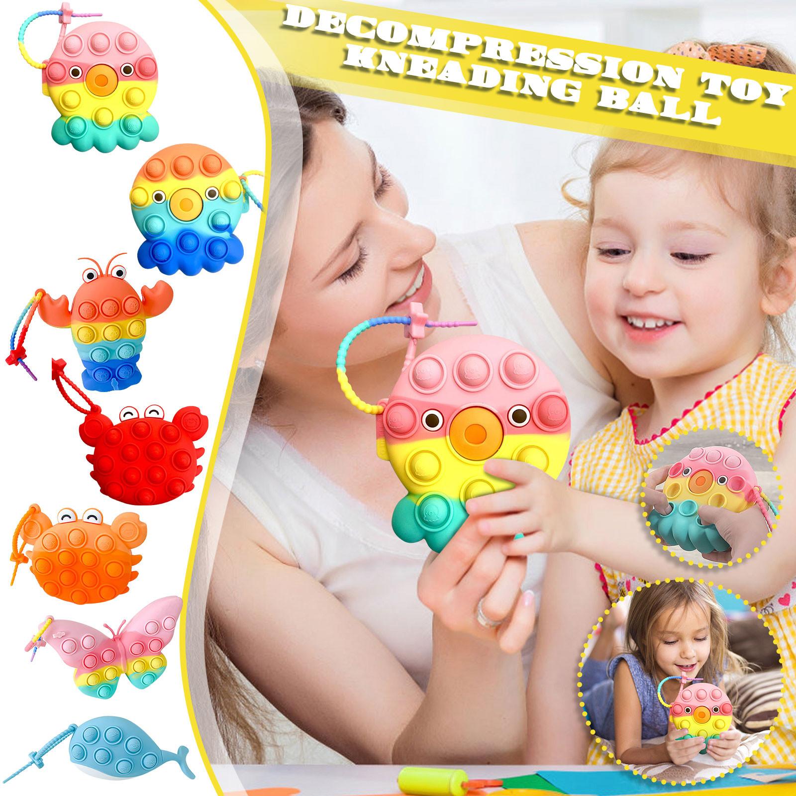 

Мяч его игрушки, 3D анти-пресс мяч это игрушка силиконовые сенсорные игрушки мячи для стресса для детей, взрослых, пожилых людей старше 1 года