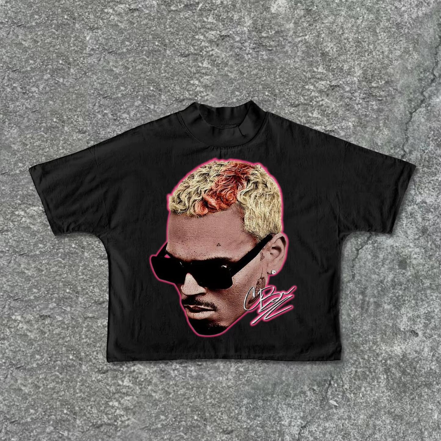 

Summer Y2K HIP HOP Portrait Print Graphic Print T-Shirt Street Style Cotton Short Sleeve Tops Retro Men Women Daily Wear Tops 4XL