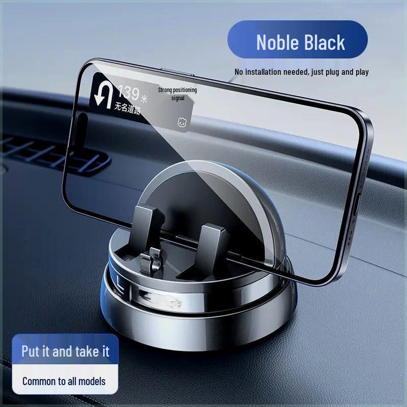 

Senyuan Round Mobile Phone Holder with Anti-Slip Mat for Cars - Black