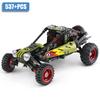 Techniczny Miejski Pojazd Terenowy Ciężarówka do Transportu Jeepów Samochód ATV Model Klocki MOC Monster Trucks Cegły Zabawki Dla Dzieci
