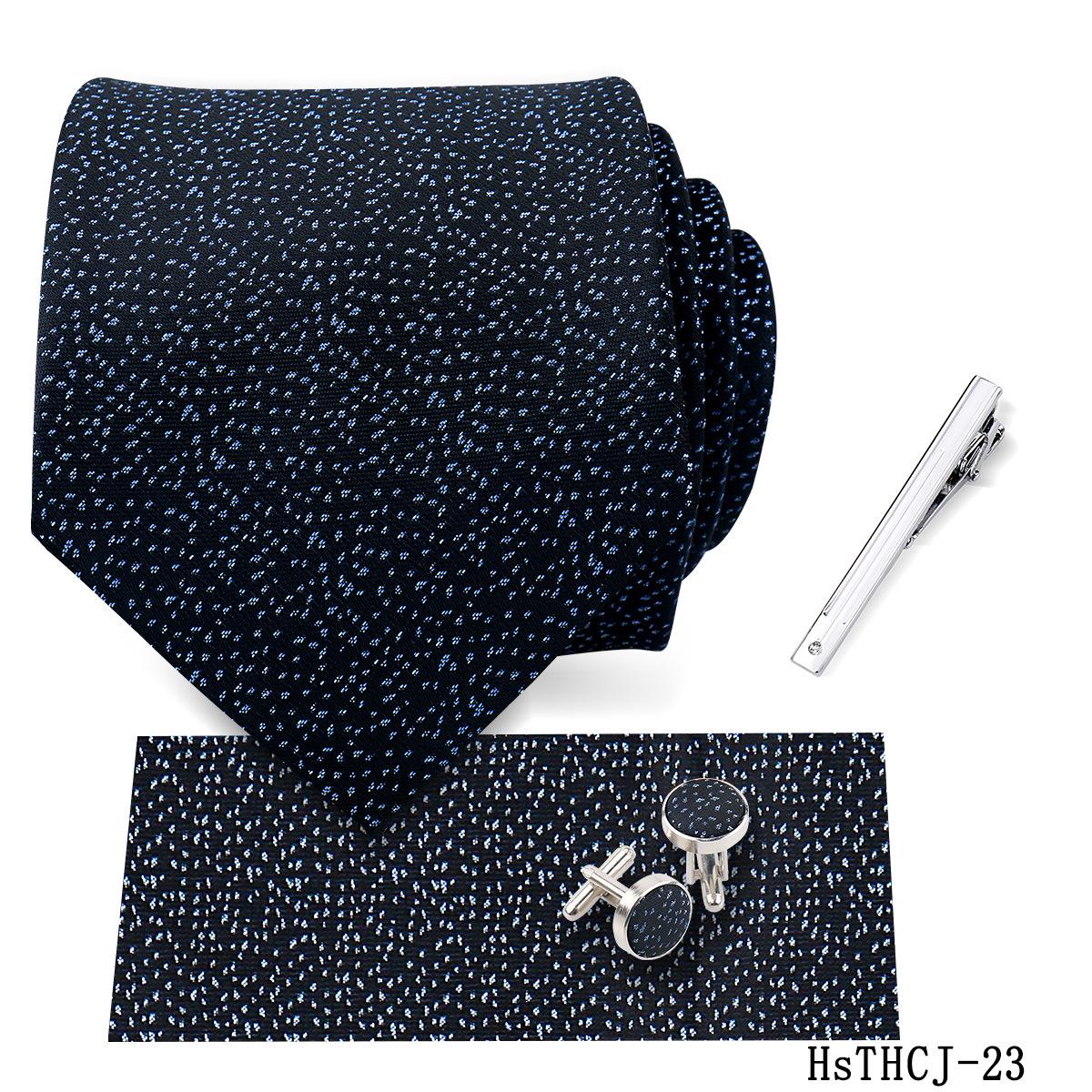 Men s European Retro Paisley Tie  Pocket Square 4-Piece Set