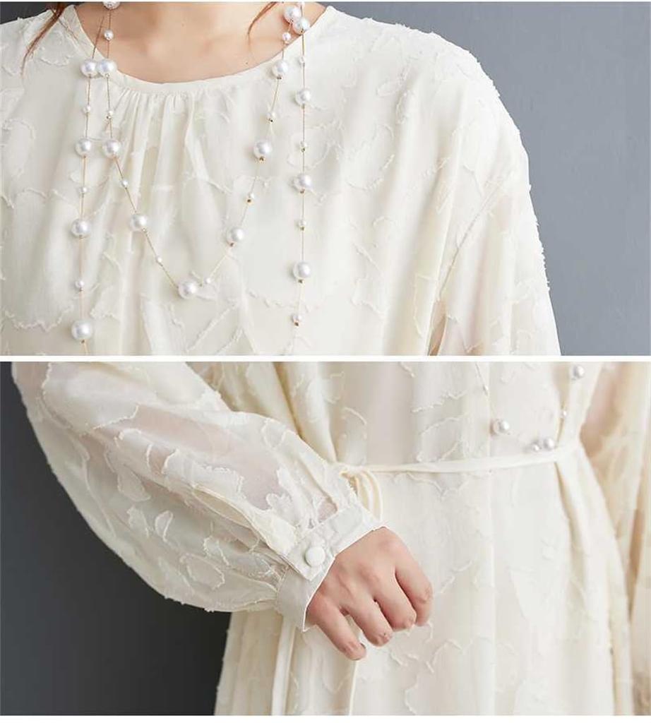 Maxi Lang Lang Anlege Runde Lange Maxi Midi Locker Festes Netz Elegant und Stilvoll Einheitsgröße Passt [Mouhoukyo] Damenkleid, Ärmel, Kleid, Kleid, Hals,