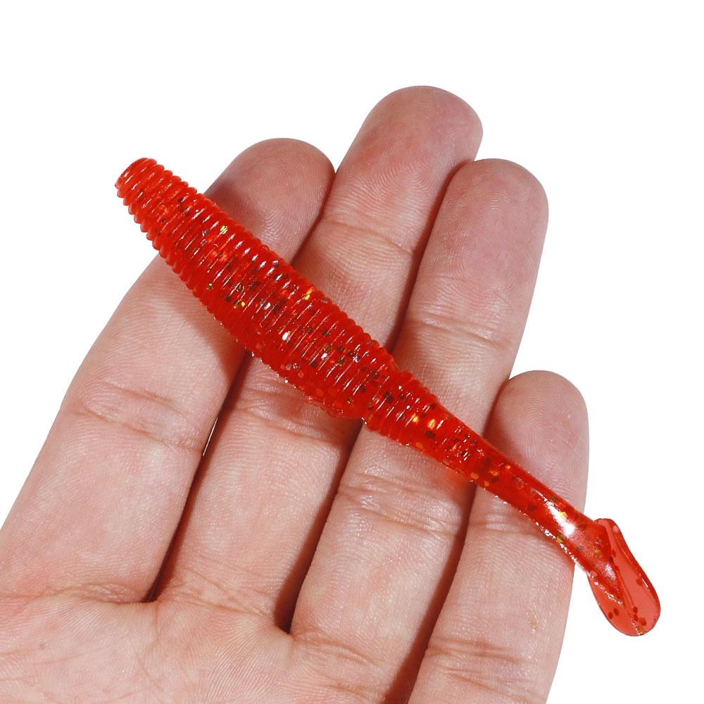 6 sztuk/worek Shad Fishing Lure 95 mm Miękkie tworzywa sztuczne Przynęty Swimbait Jigging Lure Sztuczne przynęty