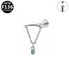 Titanium Unisex European-American Design F136 Lip Stud Ear Cartilage Piercing