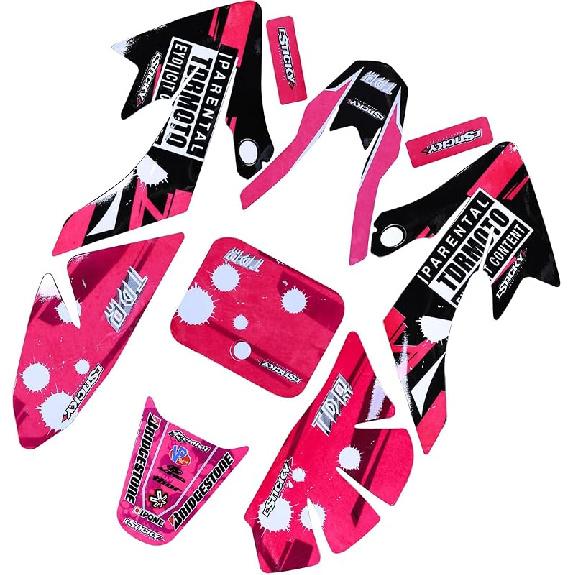Complete Graphics Decals Stickers Kit for CRF50 XR50 CRF 50 XR 50 Plastics Fairing SDG SSR 107 110 125CC Thumpstar Atomik Dirt Pit Bikes Motorcycle
