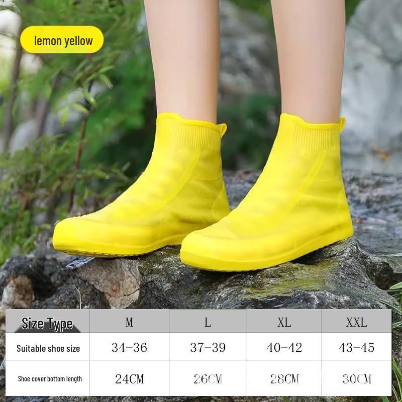 Unisex Waterproof Non-Slip Silicone Rain Boots - Durable, Thickened, and Wear-Resistant for Rainy Days