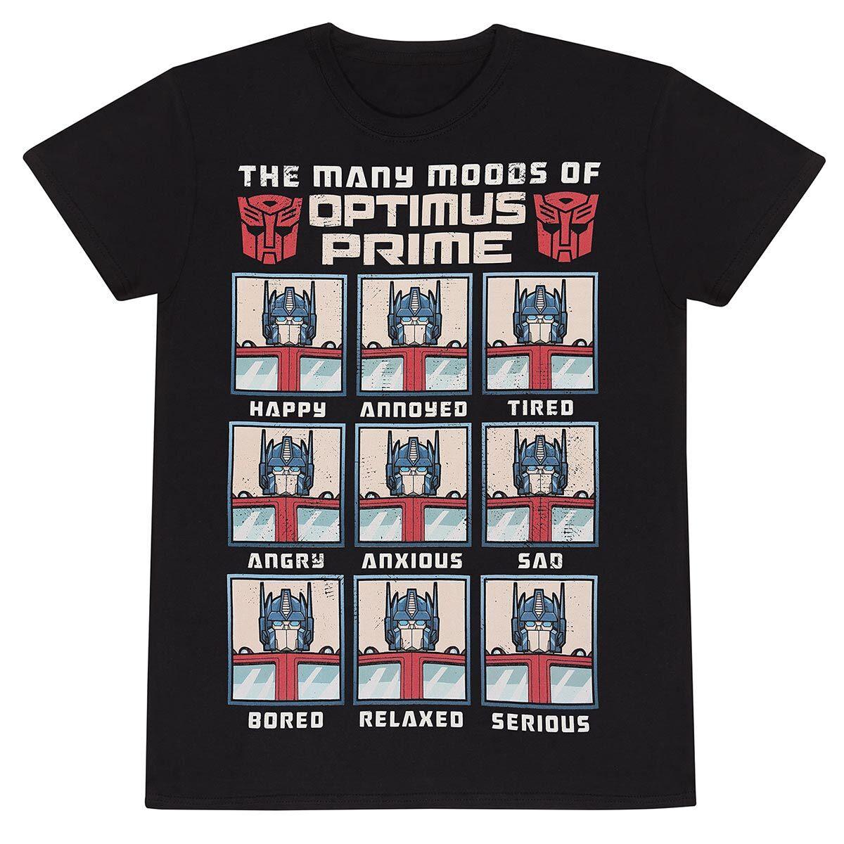 Transformers Many Moods Of Optimus Prime Unisex Adults T-Shirt S