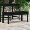 vidaXL Gartenbank Schwarz 109x44x45 cm Massivholz Kiefer