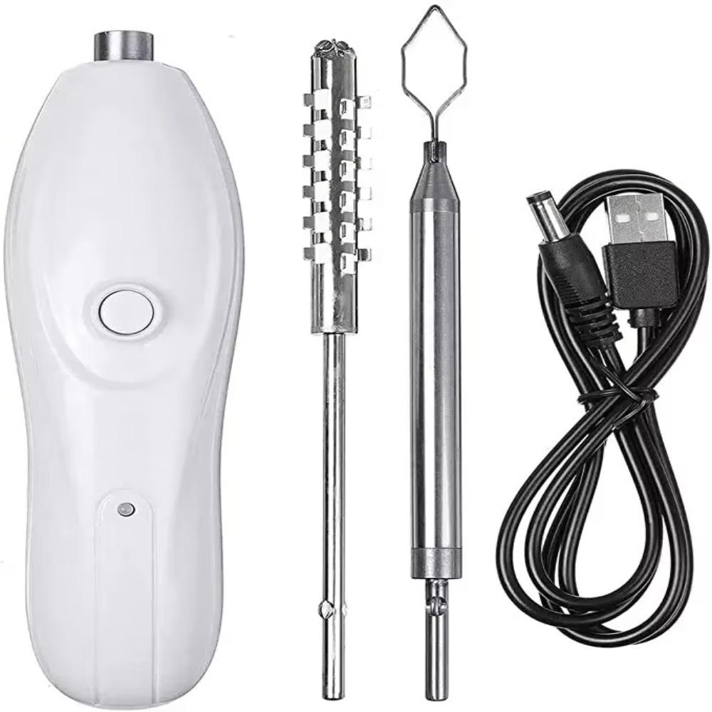 

Replaceable Head Electric Vegetable Core Digger Fish Scale Scraper Kitchen Accessories білий