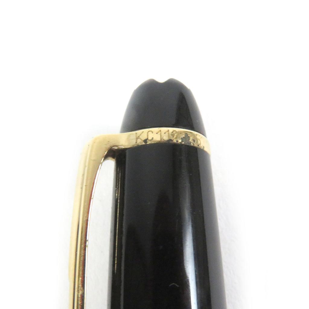 Sehr guter MONTBLANC Kugelschreiber Meisterstück Classic Kappe Typ Schwarz Gold Herren Gebraucht