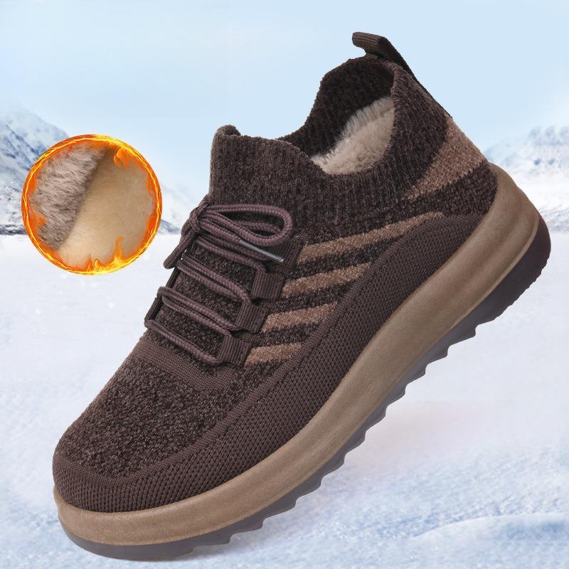 Cotton Shoes Female Winter Padded Thickened Warm Non-slip Soft Bottom Cotton Boots Middle-aged and Older Mothers Shoes Outdoor Anti-cold Snow Shoes