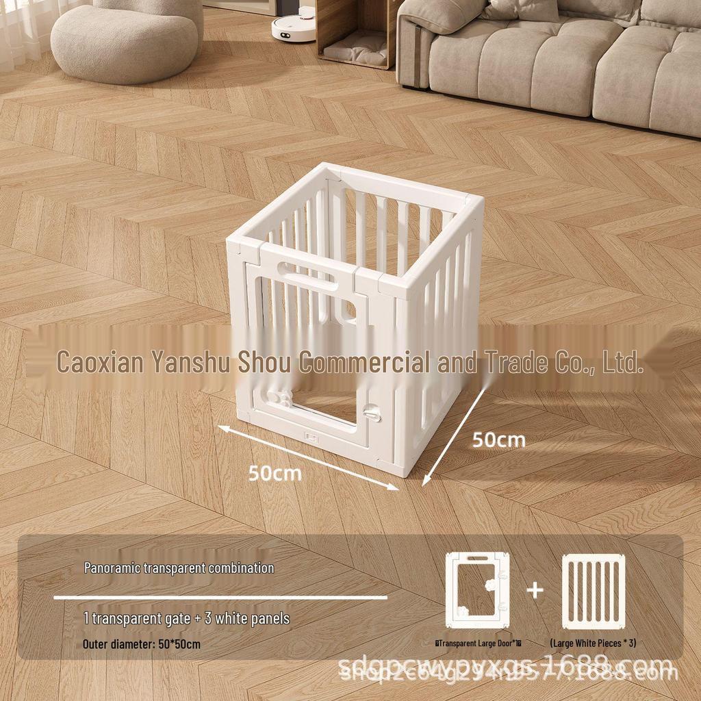 Clear Acrylic Indoor Dog Fence & House for Small Breeds