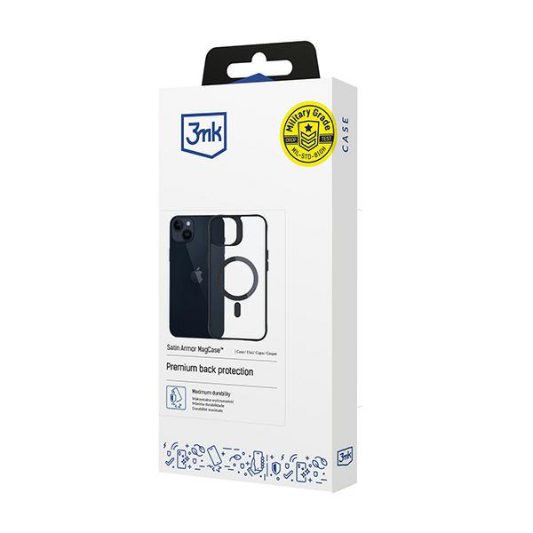 Etui 3Mk Satin Armor Case Magsafe Do Iphone 14 Plus, Czarne