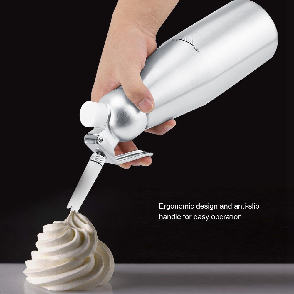 1000ml Portable Aluminum  Whipped Crm Dispenser Foamer Dessert Tool