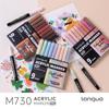 LANGUO 9/27 Colors Acrylic Paint Marker Pens Art Marker Set Flexible Brush Tip DIY Hand Drawn Graffiti Craft Art School Supplies