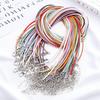 10 Stück Leder Geflochtene Kordel Halskette DIY Schmuckherstellung Zubehör Anhänger Charme Karabinerverschluss Schnur Seil für Armband Basteln