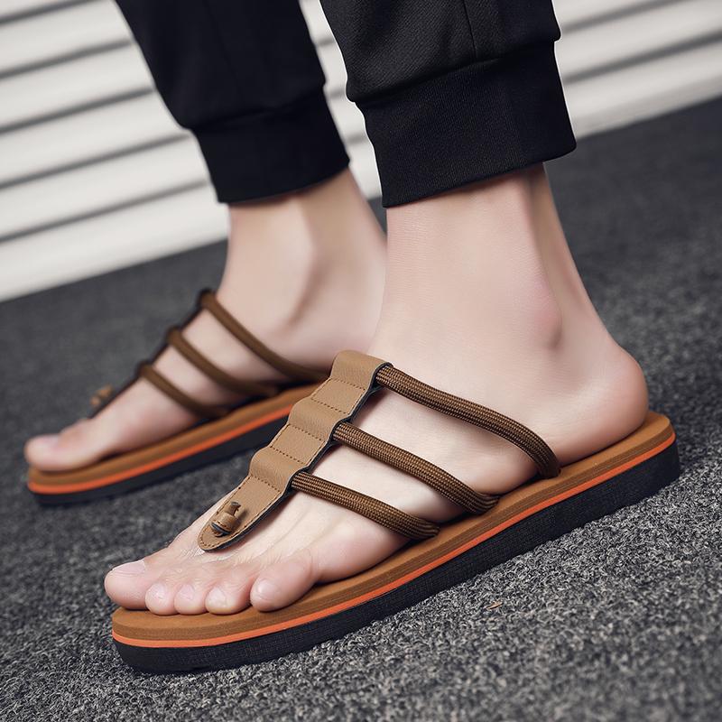 Fashionable Men's Beach Sandals Outdoor Slippers Lightweight Comfortable Flip-flops Walking Casual Sports Men's Shoes