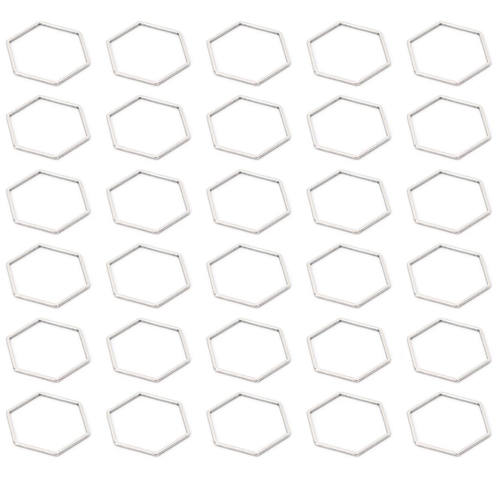 30Pcs   Shaped Hollow Resin Frame Stainless Steel Open Bezel Hollow Pendants Mold for