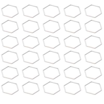 30Pcs   Shaped Hollow Resin Frame Stainless Steel Open Bezel Hollow Pendants Mold for