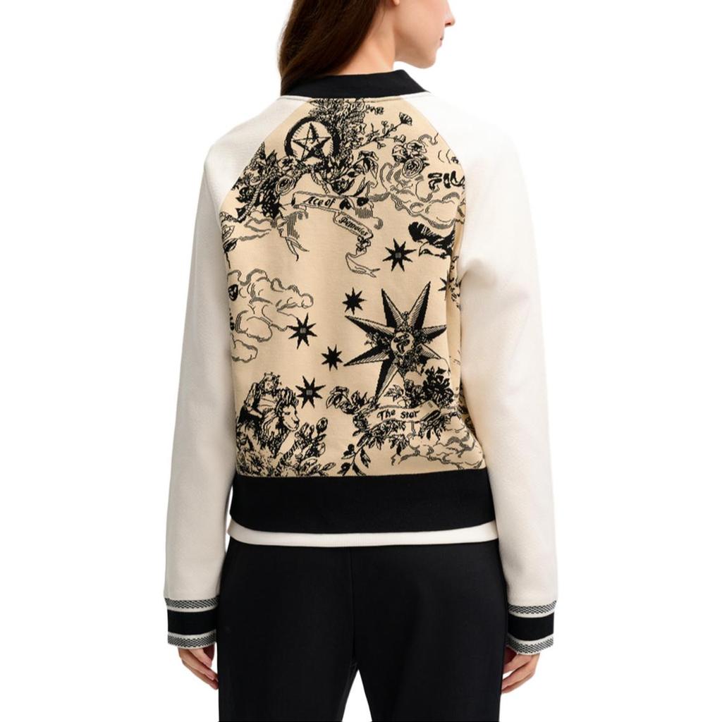 FILA Fashion Long Sleeve Jacket Knitwear Women outerwear Khaki F11W518504FLK