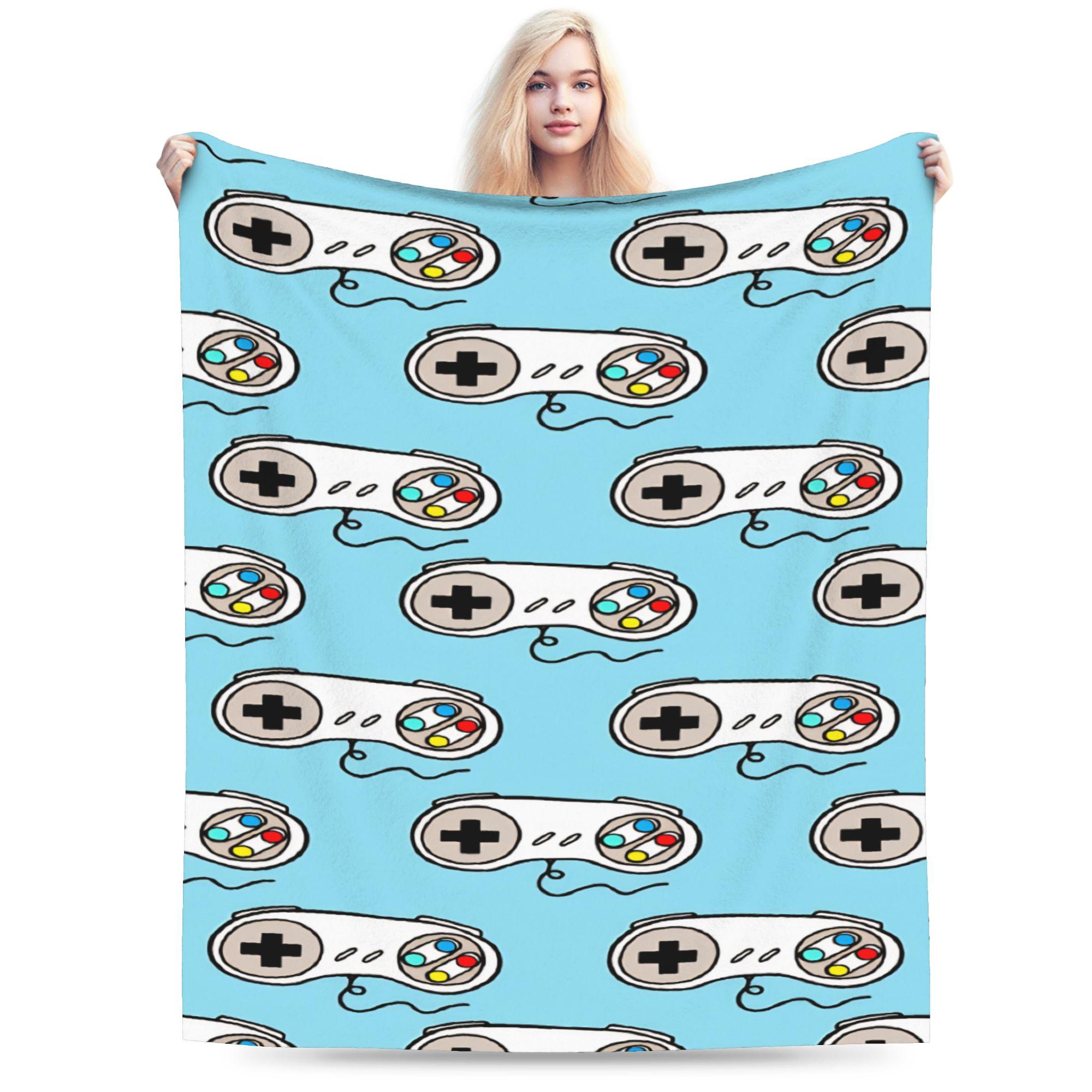 Warm Soft Blankets Kids Adult Airplane Travel The Evolution of Video Game Throw Blanket  Flannel Bedspread   Sofa Bed Cover 130x150cm