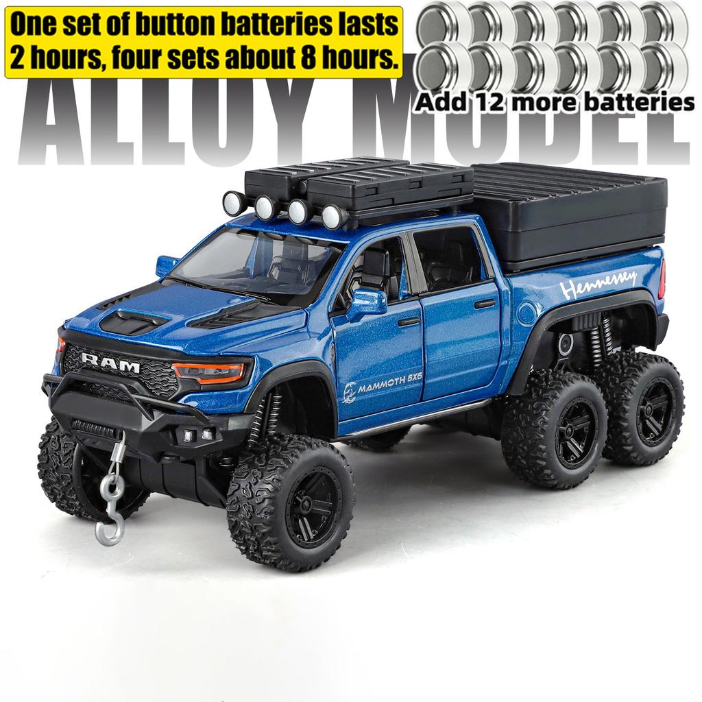 1:32 Dodge Tyrannosaurus RAM TRX Off Road SUV Pickup Truck Alloy Metal Diecast Model Car Home Trendy Ornaments Decorations Gifts