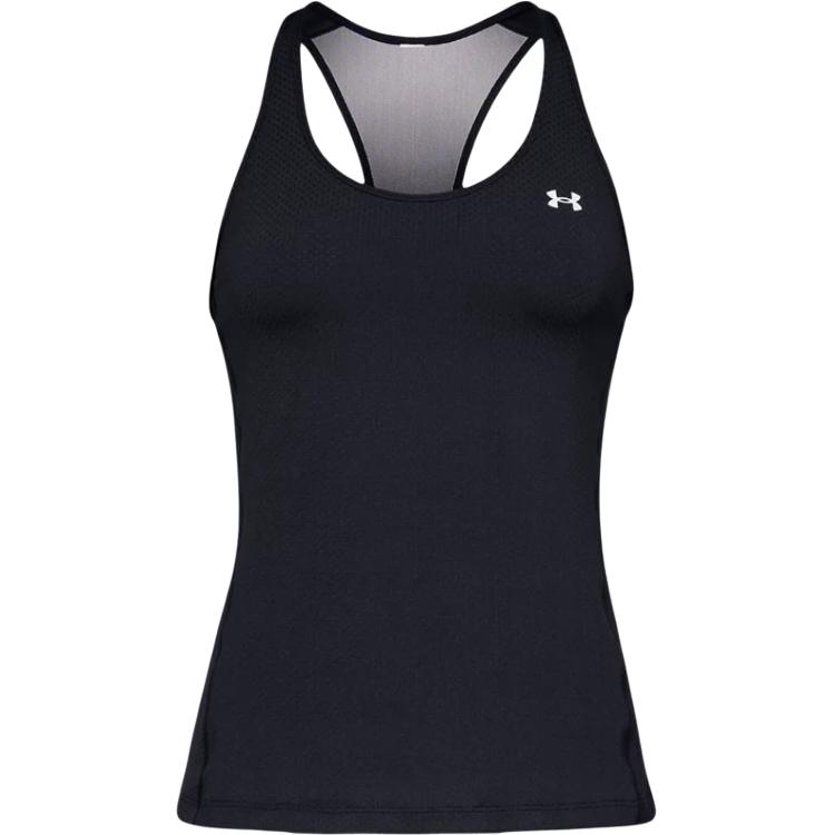 Under Armour Solid Color Round Neck Sleeveless T-Shirt Women tops Black 1328962-001