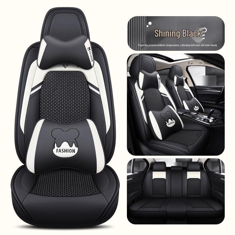 

Женский кожаный чехол для автомобильного сиденья - Универсальный всесезонный с полной оберткой, Модель 2022 года, Стиль интернет-знаменитости.