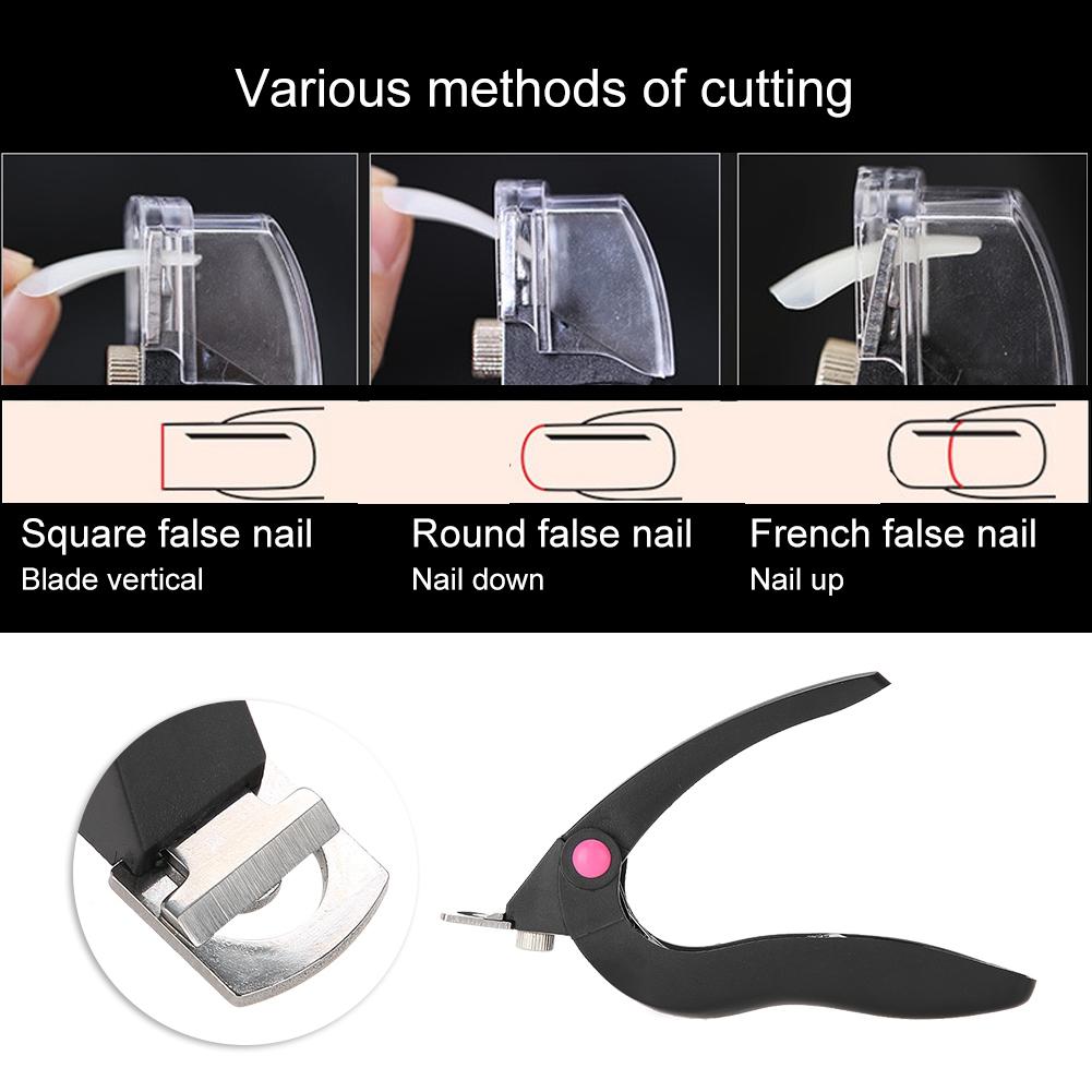 Professional U Shape Nail Art Clipper Scissors Manicure False Nail Tip Cutter