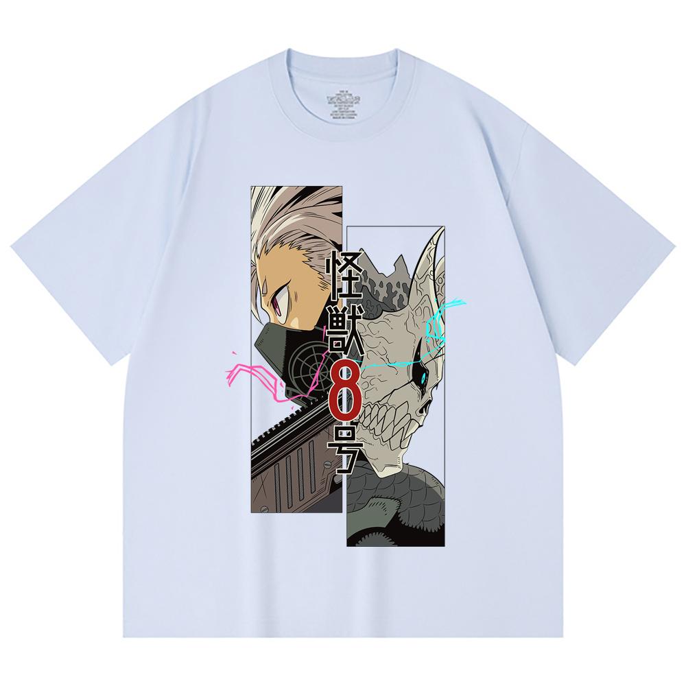 230 Gsm 100% Cotton Kaiju No 8 V17 Print Unisex Heavy Cotton T Shirt