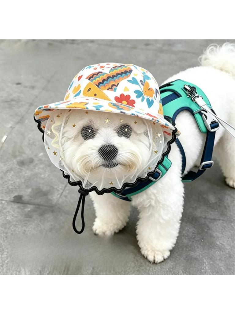 Preventing Stealing and Eating Snacks Mesh Dog Head Cover Sunscreen Hat Anti Bite Anti Ingestion Mask Anti Licking Mouth Cover