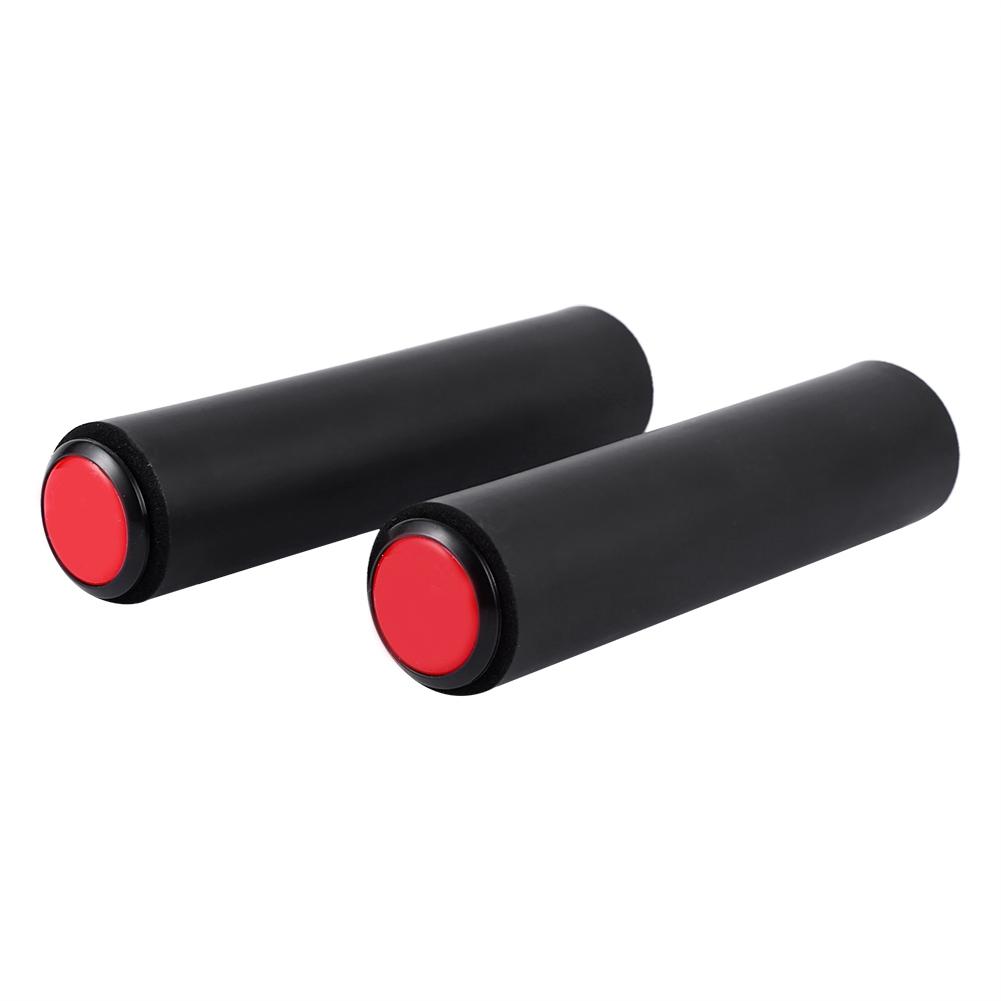 2pcs MTB Bicycle Silica Gel Grip Anti skid Bike Handle Cover For Longer Ride(black)