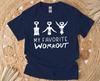 My Favorite Workout Shirt, Funny Wine Tshirt, Crockscrew Tee