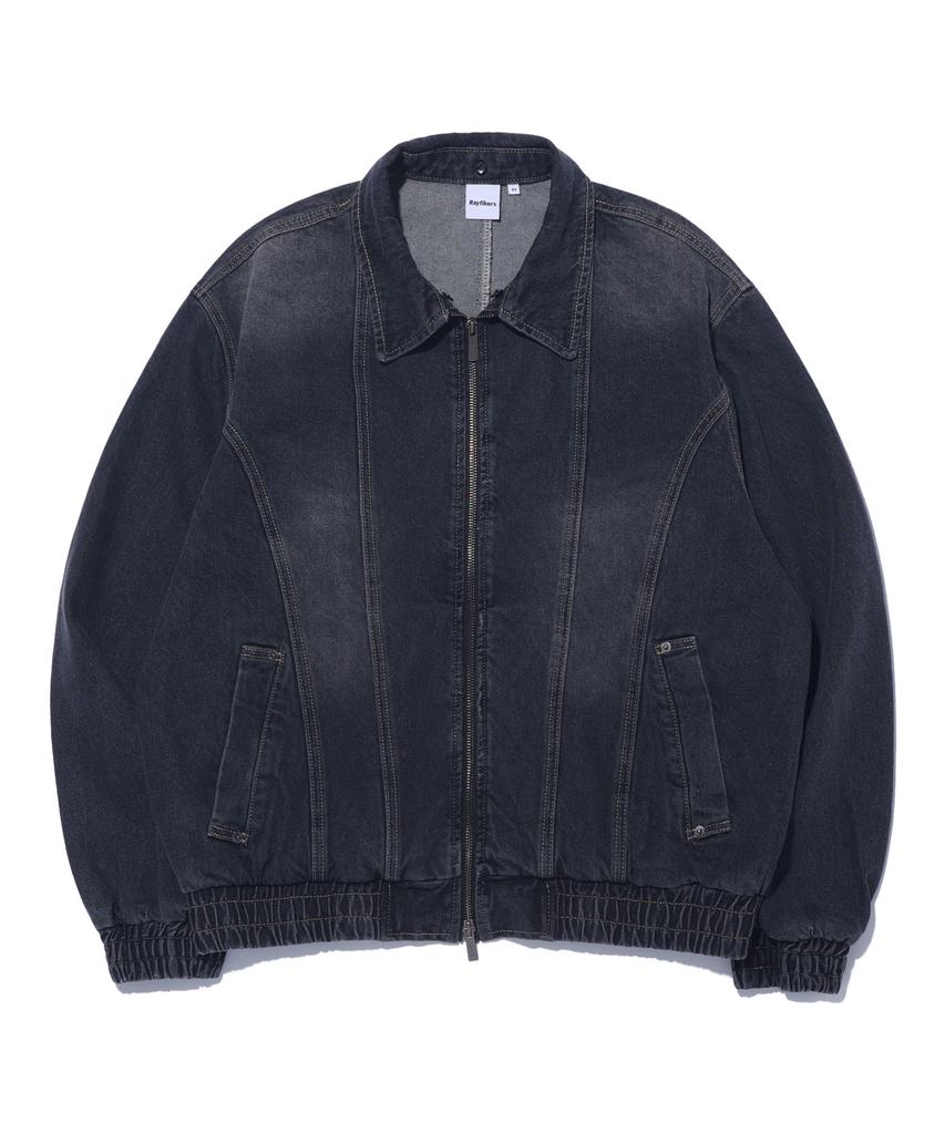 RAYFIKERS Vintage Collared Denim Jacket Mr1Ju014_Black
